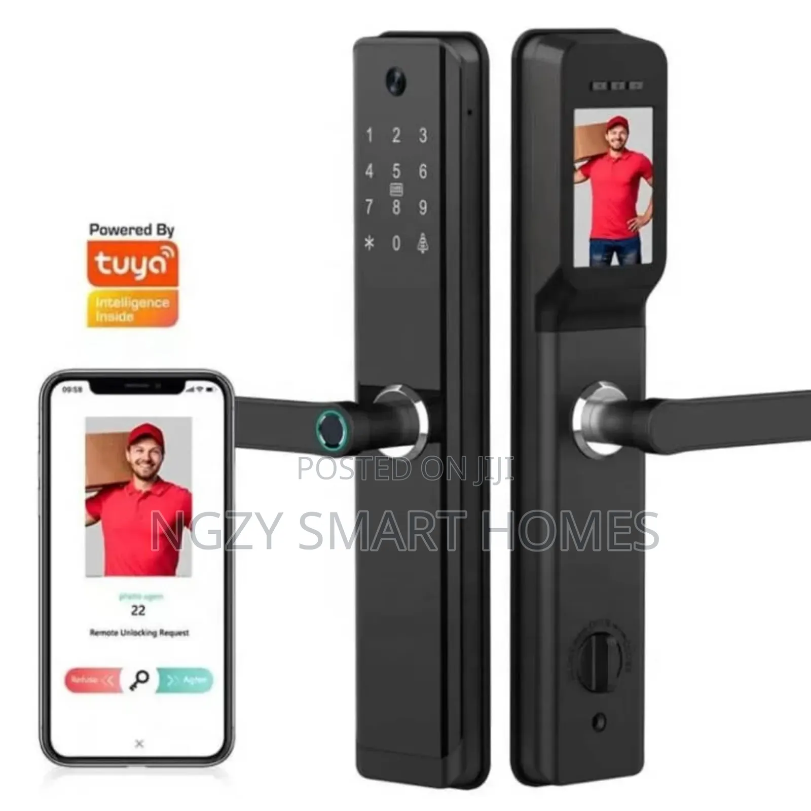NGZ-07b Tuya Camera Handle Door Lock