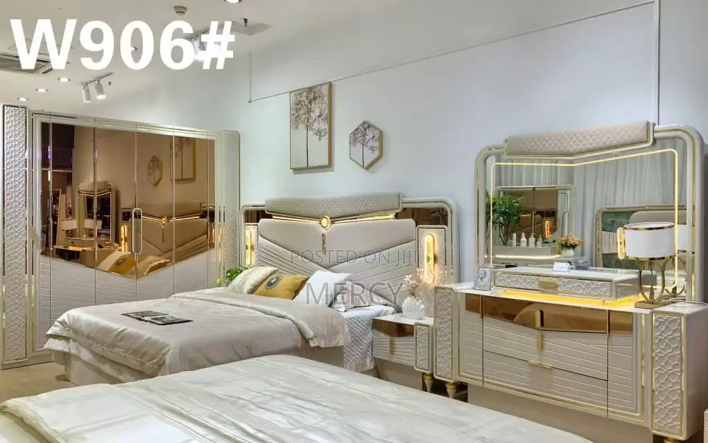 Luxury Imported Bed and Dressing Mirror Set