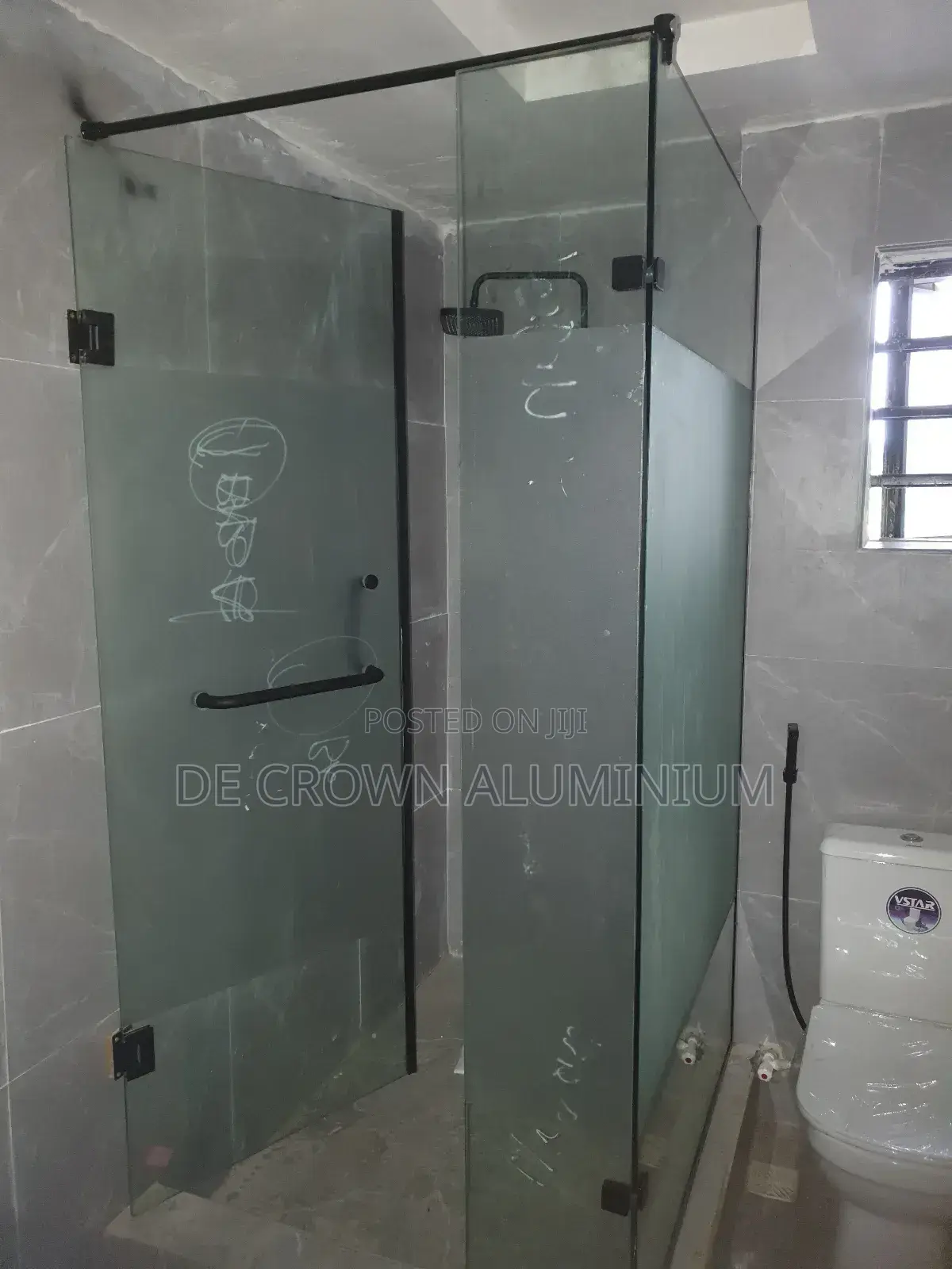 Bathroom Glass Shower Partition L Shape