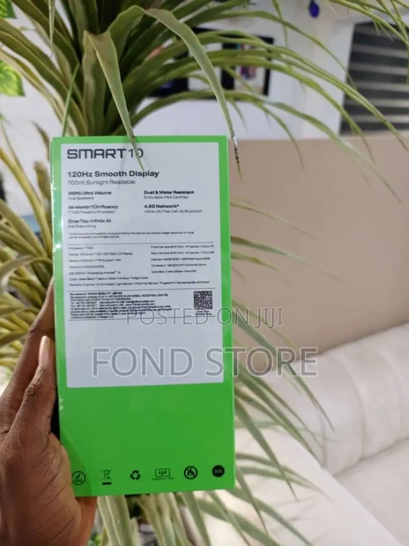 New Infinix Smart 10 64 GB Black