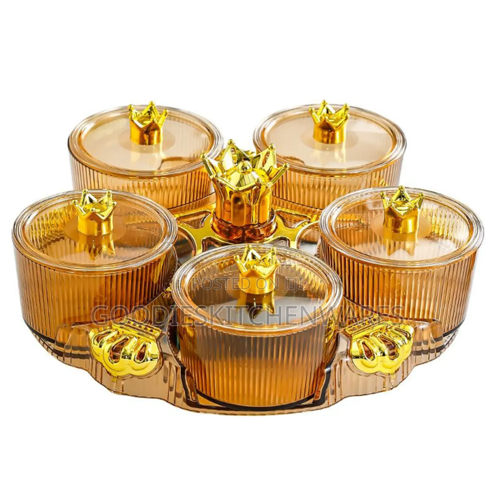 Rotating Serving Tray With Serving Bowl