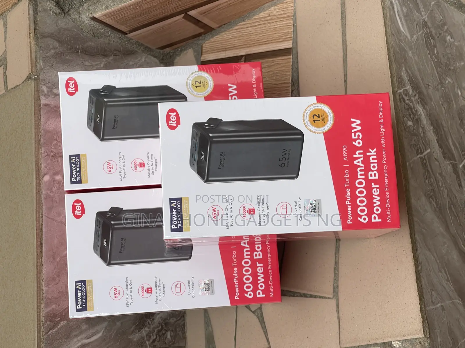 Power Bank (Itel 60000mah 65w Fast Charging Laptop Power Bank)