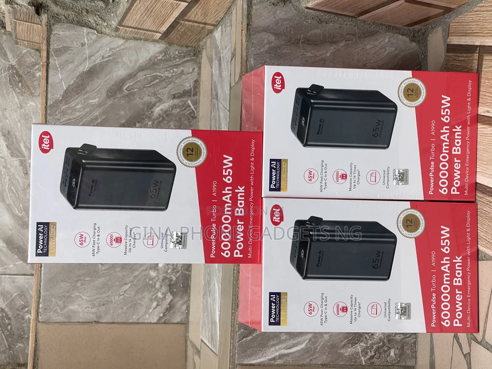 Power Bank (Itel 60000mah 65w Fast Charging Laptop Power Bank)