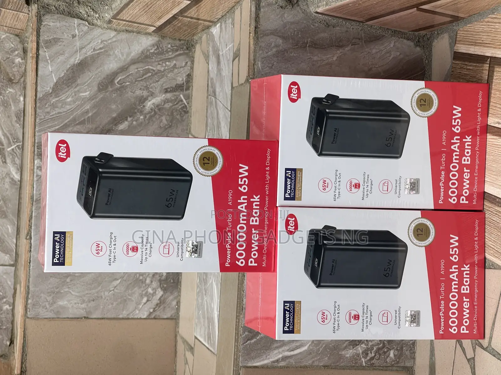 Power Bank (Itel 60000mah 65w Fast Charging Laptop Power Bank)