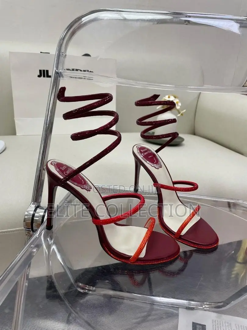 Original Rene Caovilla Wine Spiral Heel Sizes: 37 38 39 40 41 42*