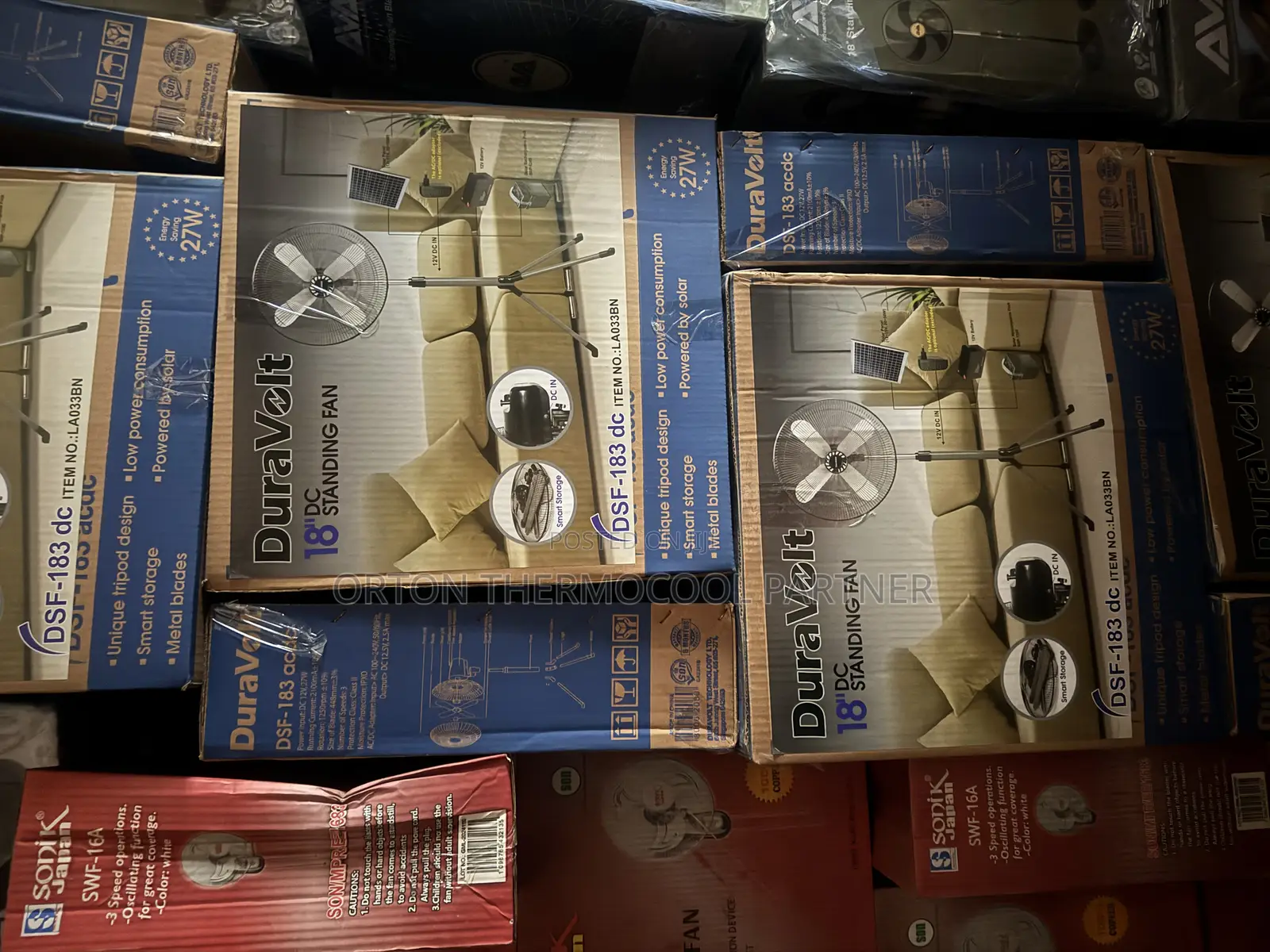 Duravolt Ac/Dc Standing Fan 18 Inches