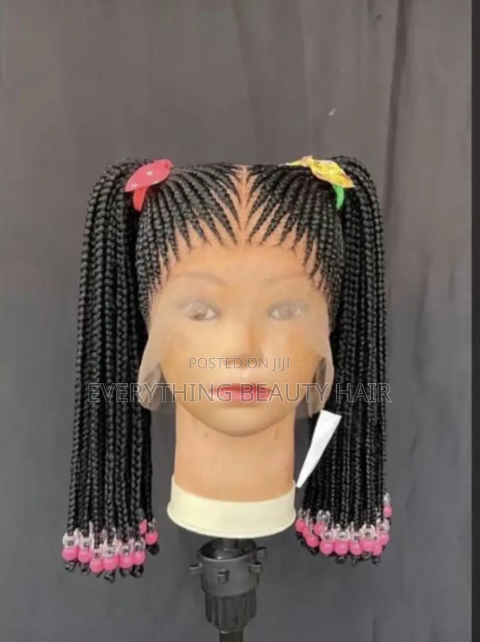 3 Children Beaded Braided Wig