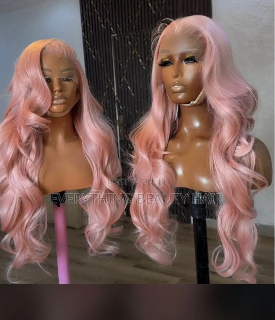 Pink Classy Human Hair Blend Bounce