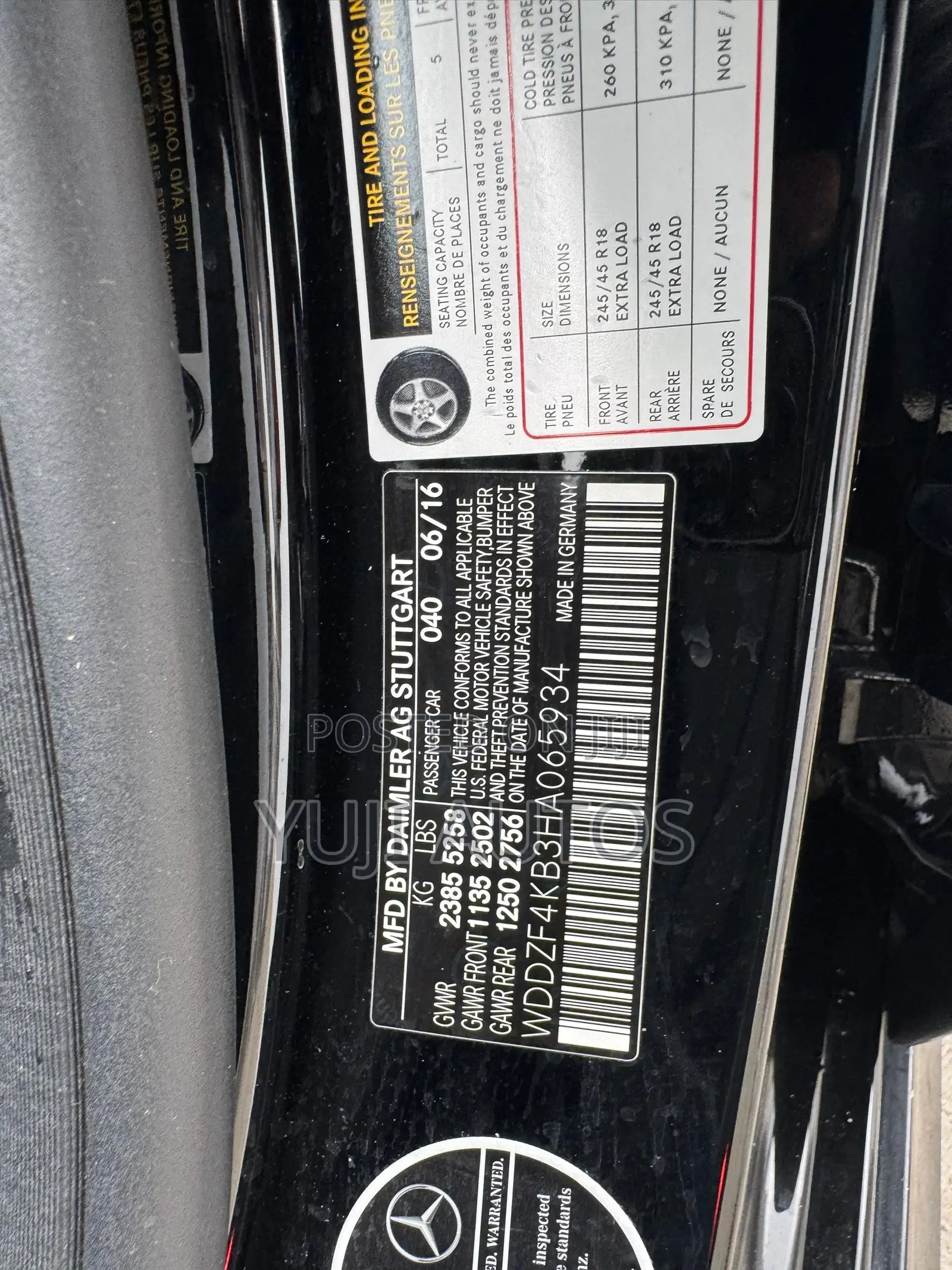 Mercedes-Benz E300 2016 Black