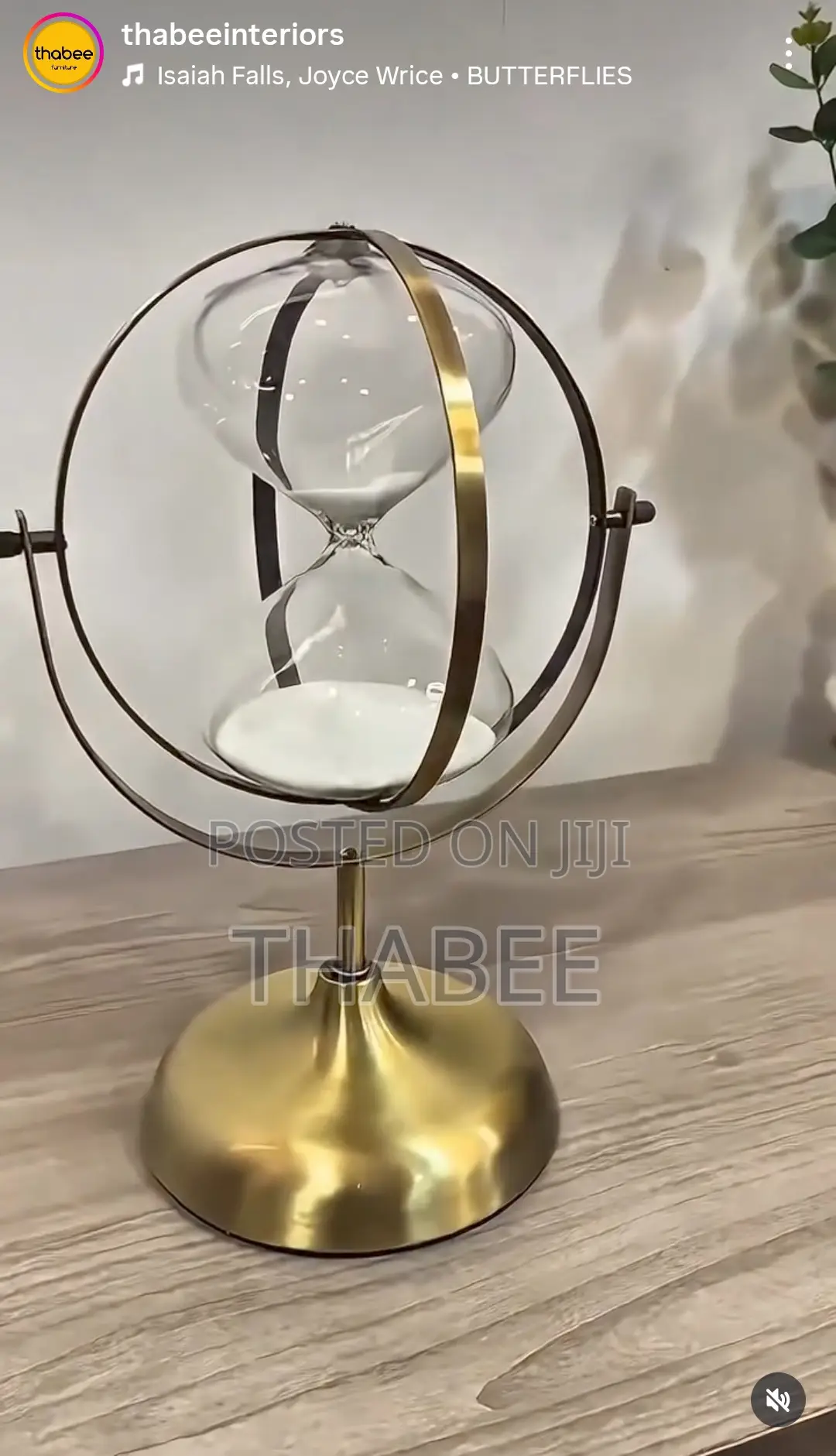 Bronze Globe Metallic Hour Glass