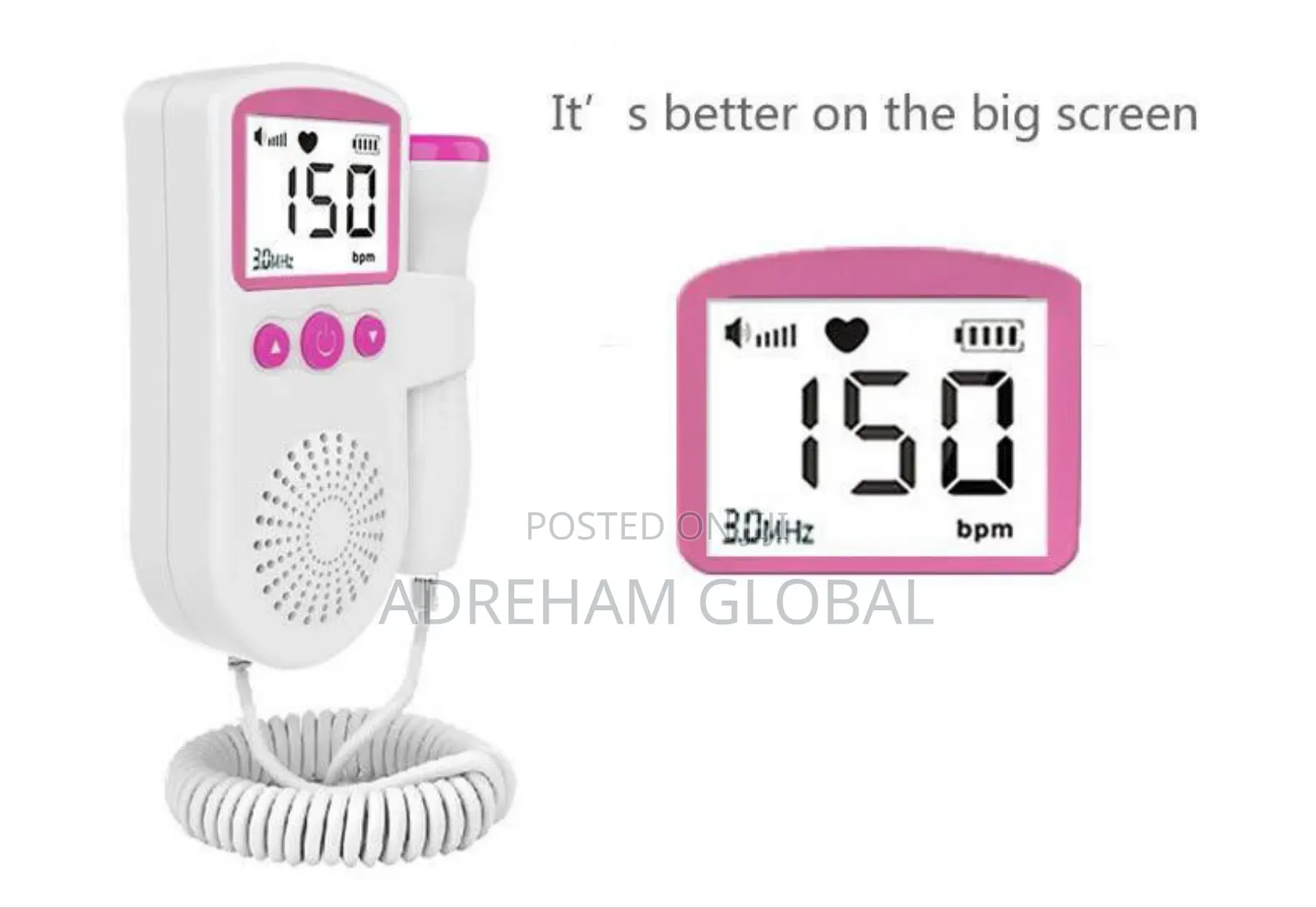 Fetal Doppler Machine(Use From 9weeks)To Listen To Your Baby Heartbeat