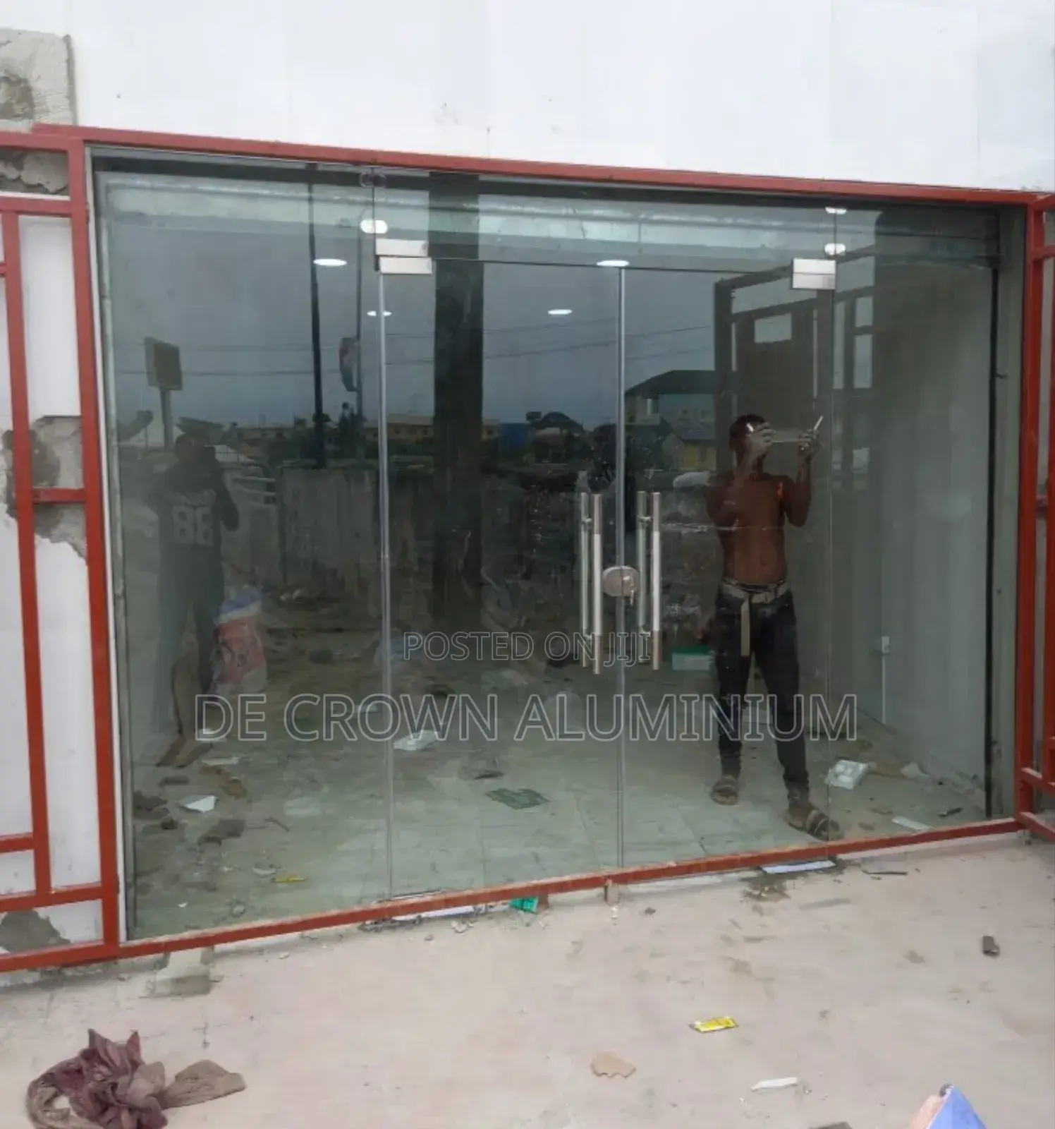 Luxury Big Entrance Swing Glass Door With Fixed Panels – Framelees Lag