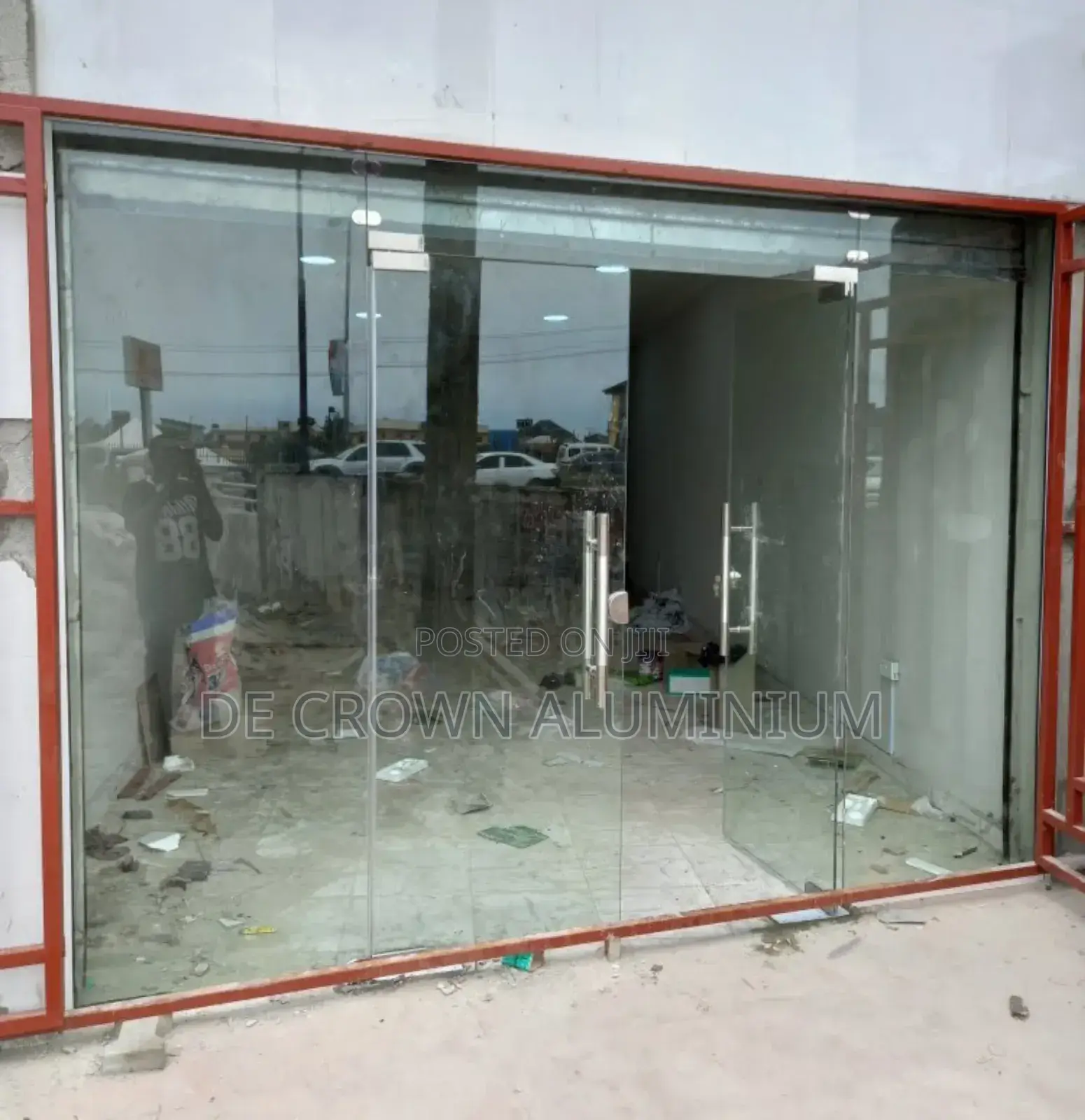 Luxury Big Entrance Swing Glass Door With Fixed Panels – Framelees Lag