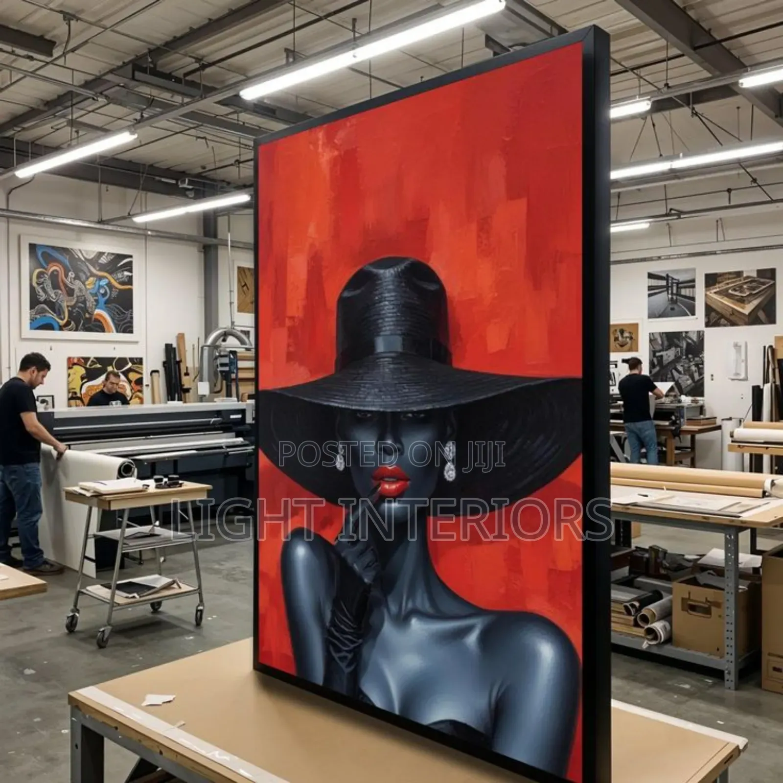 36 X 60 Inche Large Boss Lady Art Frame With Acrylic Glass