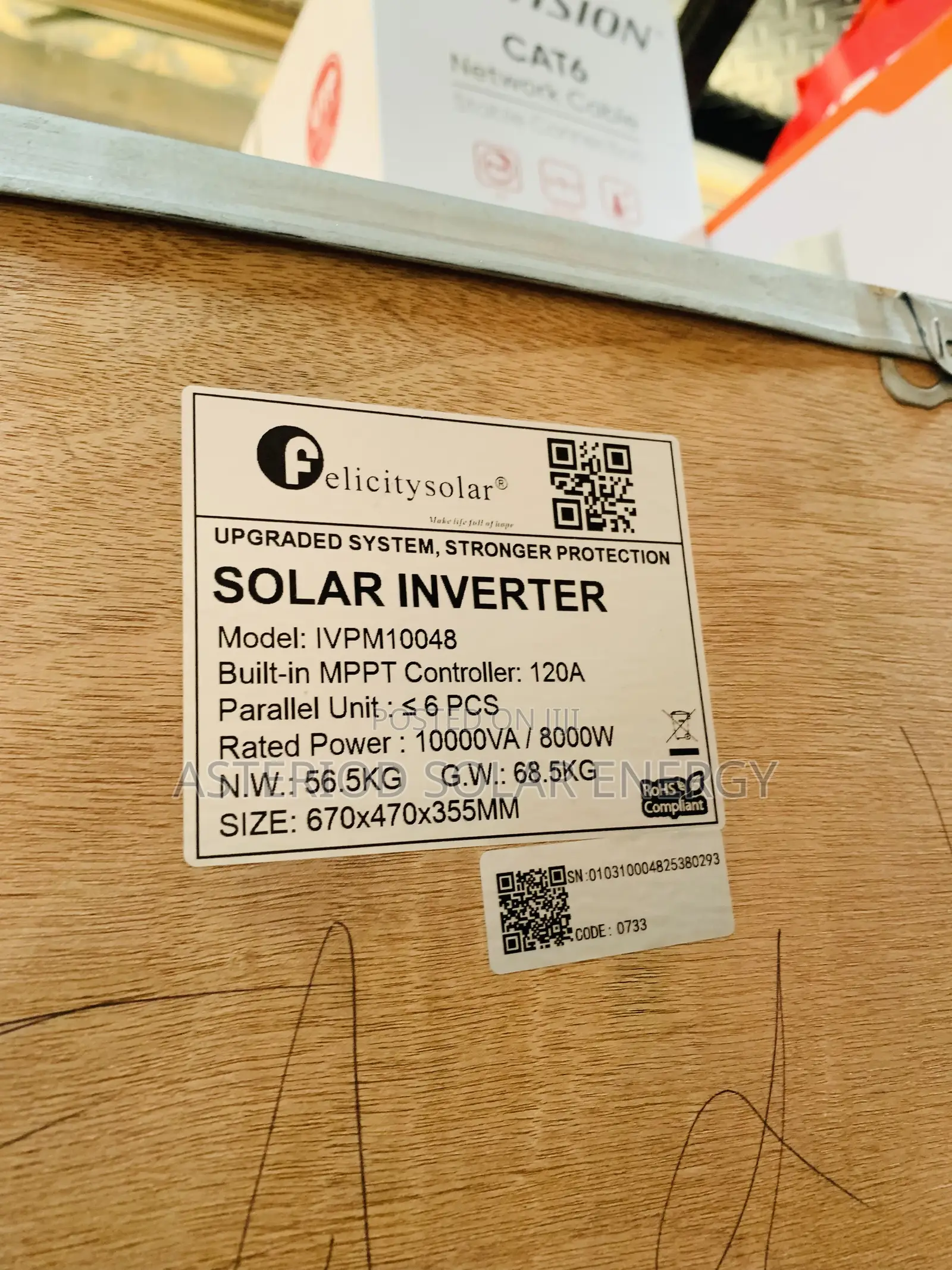 10kva 48volts Felicity (Ivpm) Hybrid Solar Inverter