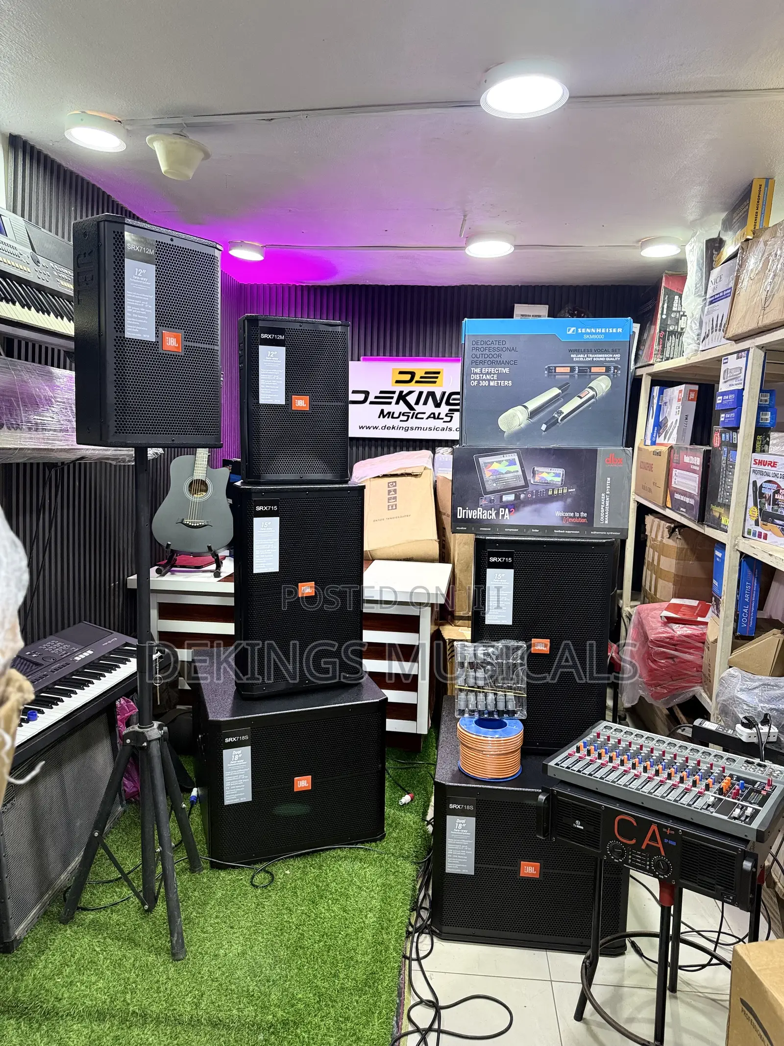 Complete Set Of Sound Equipment, Jbl Speakers 12”, 15” And 18”