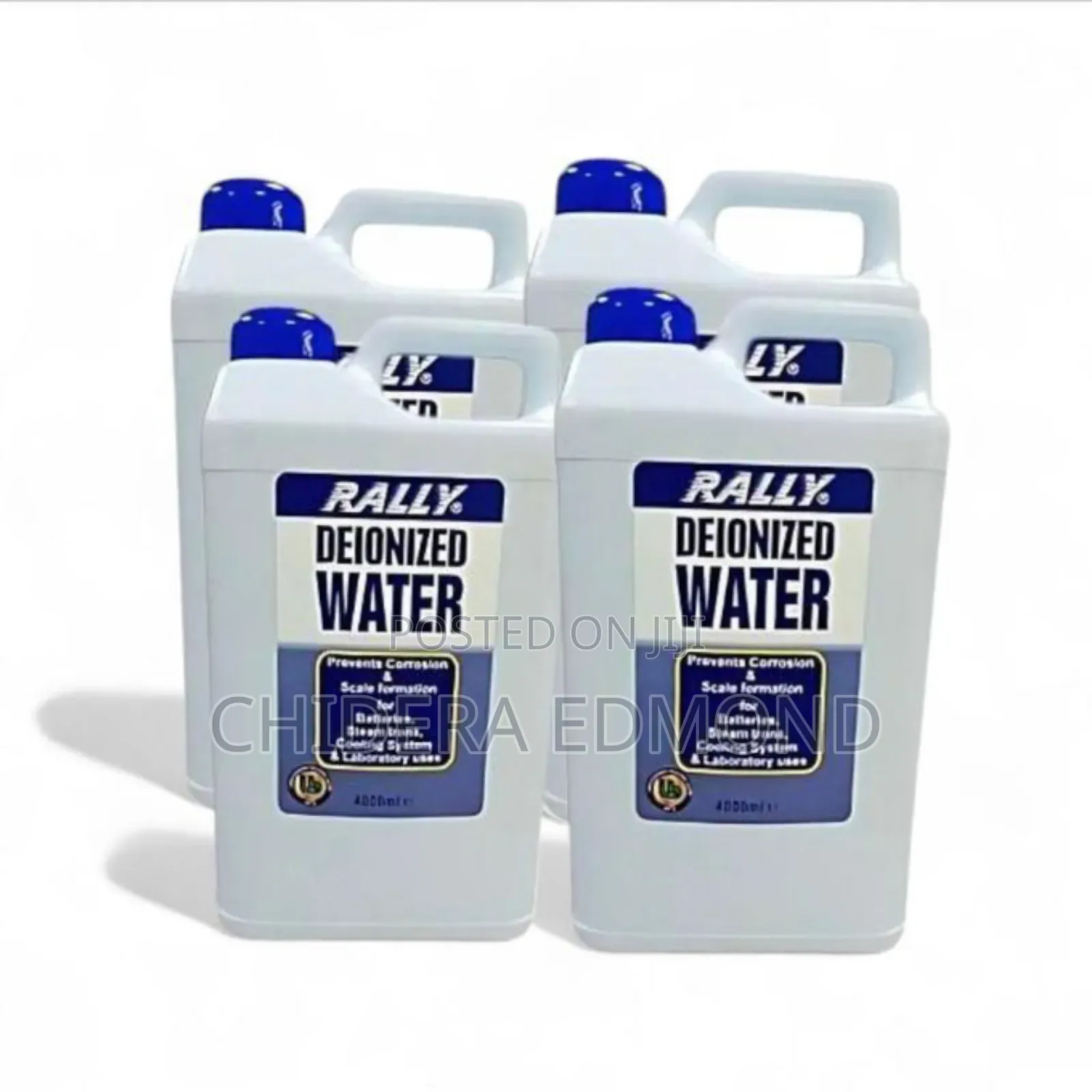 Rally Deionized Water/Distilled Water- 4litres, Pack of 4