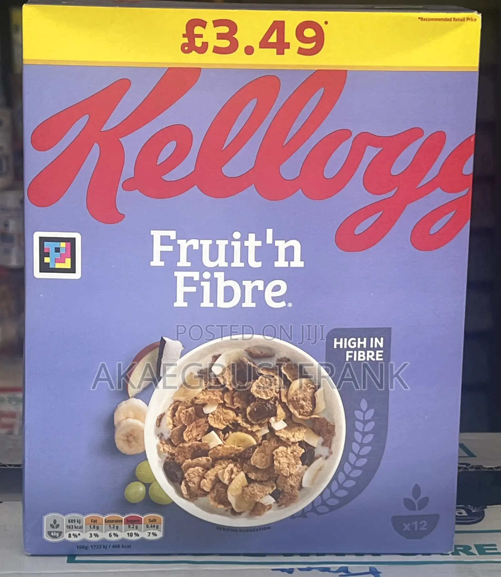 Kellogg Fruit’N Fibre 500gx6