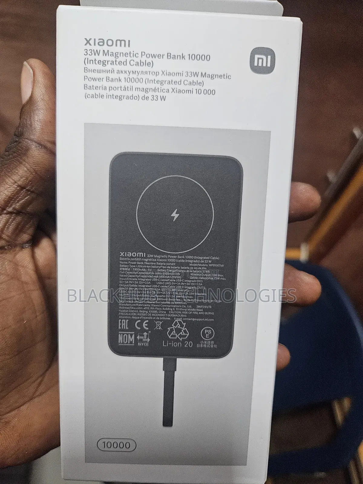 Xiaomi 33w 10000mah Wireless Magnetic Powerbank Integrated Cable