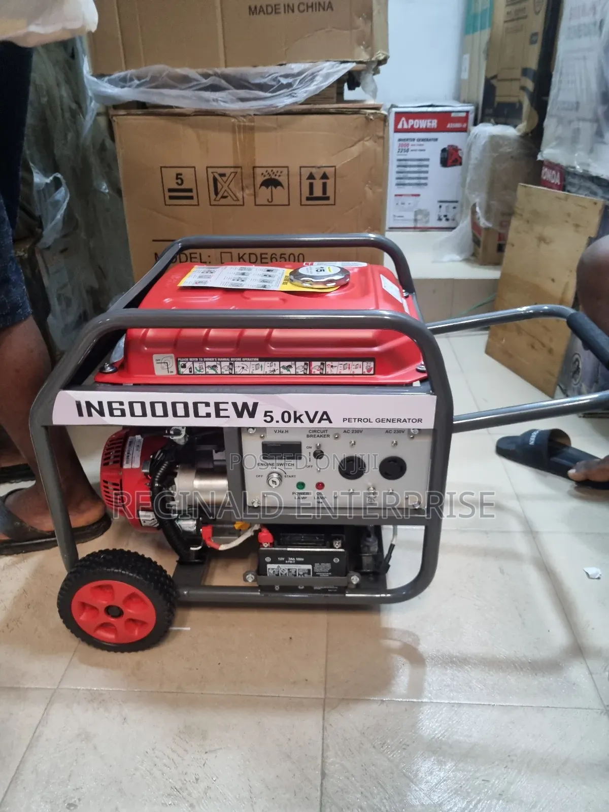 Ipower Petrol Generator 5kva With Key And Wheels