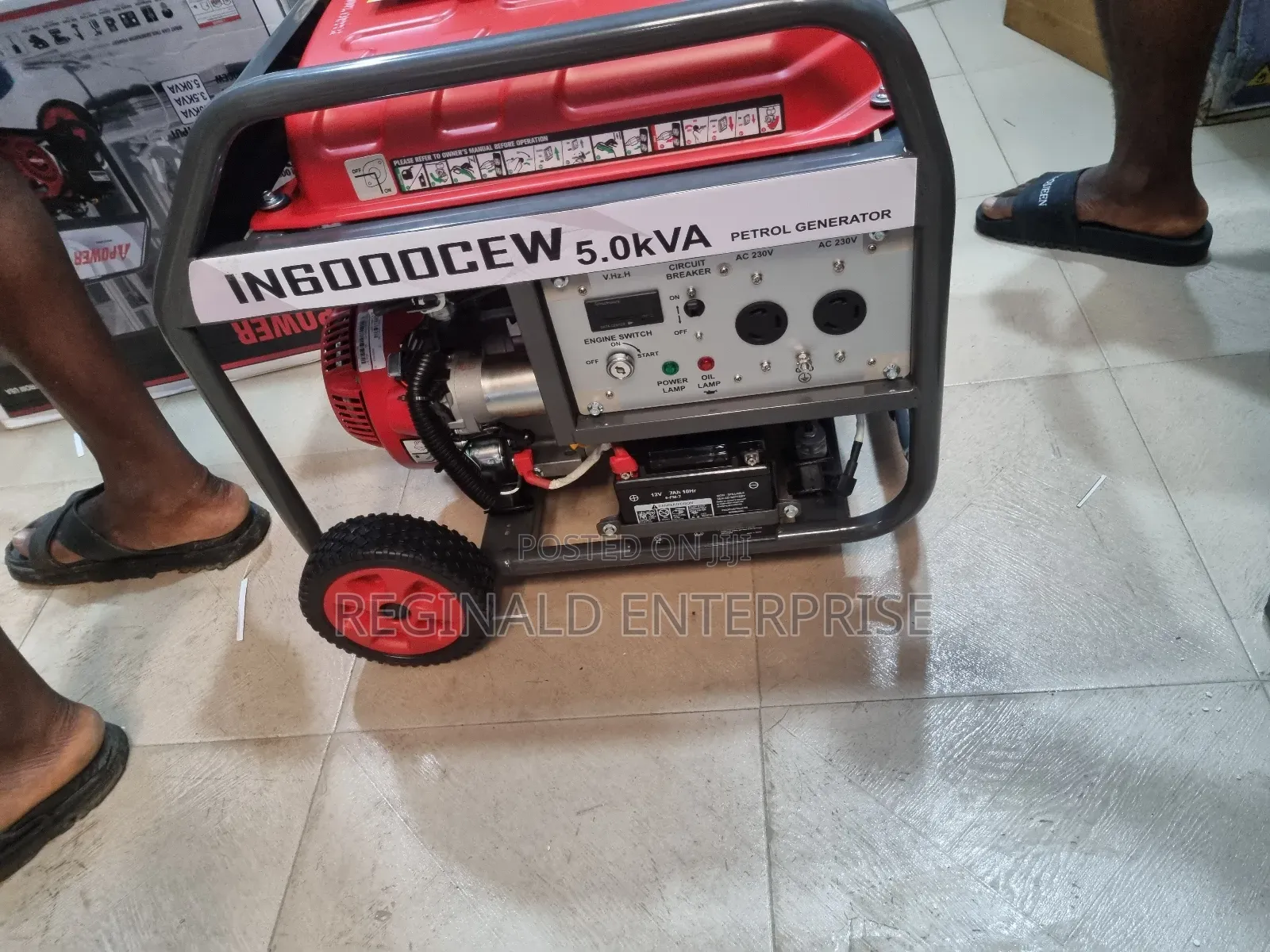 Ipower Petrol Generator 5kva With Key And Wheels