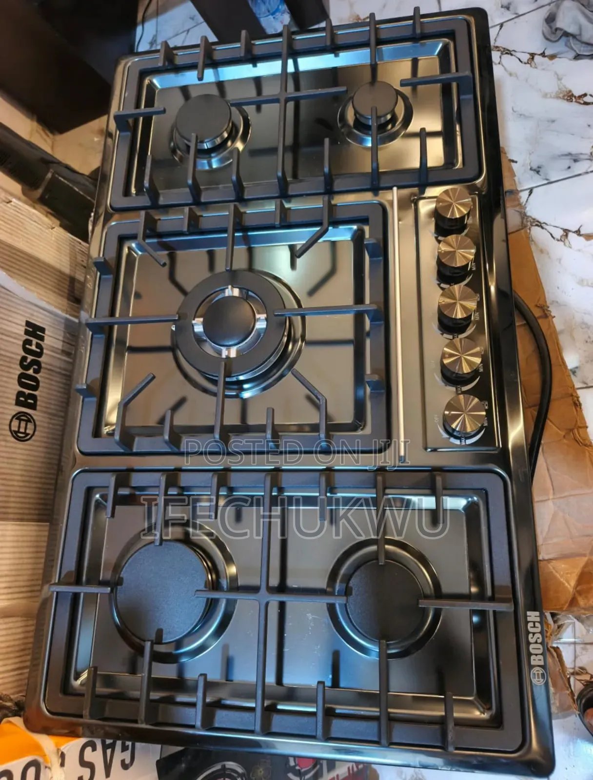 Original Bosch 90cm Built-in 4 Burners Automatic Gas Cooker Stainless