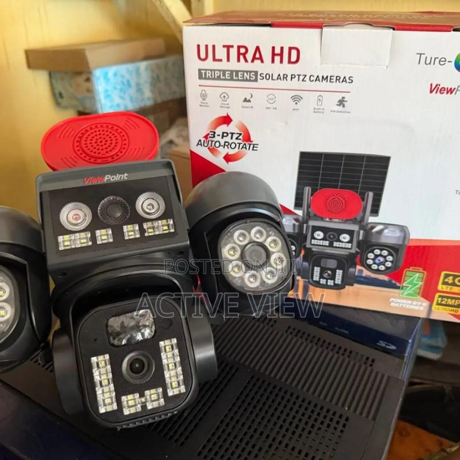 PTZ Security 4g 3lens CCTV Solar Camera