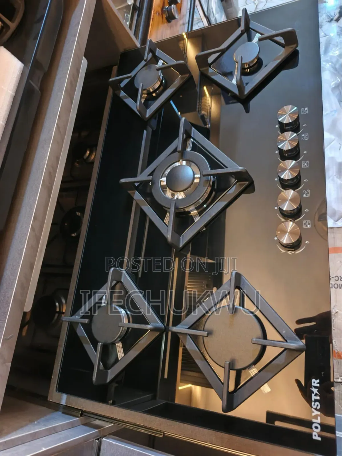 Original Polystar 2026 Model Inbuilt 5 Burners Automatic Gas Cooker