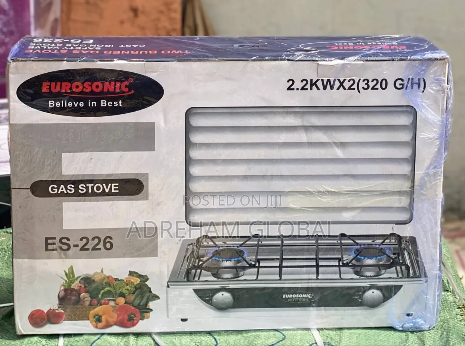 Eurosonics Es 226 2face Gas Burner With Cover