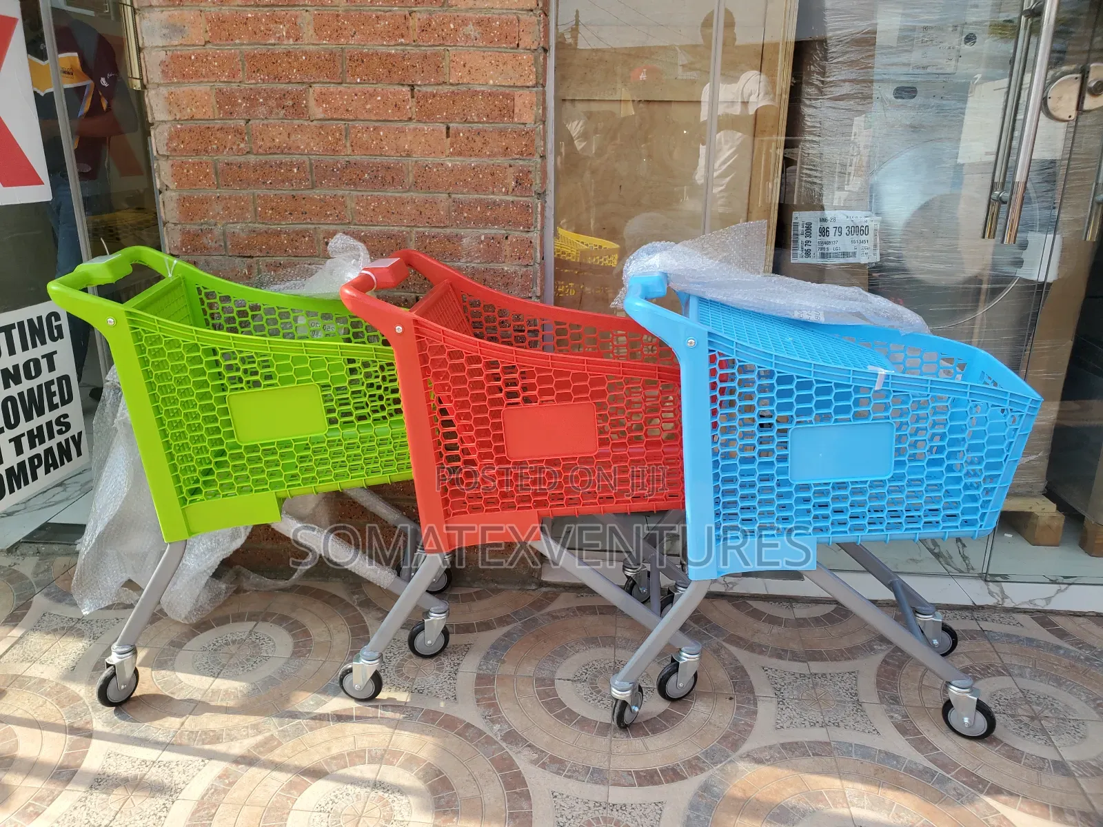 80liters Plastic Supermarket Shopping Trolley