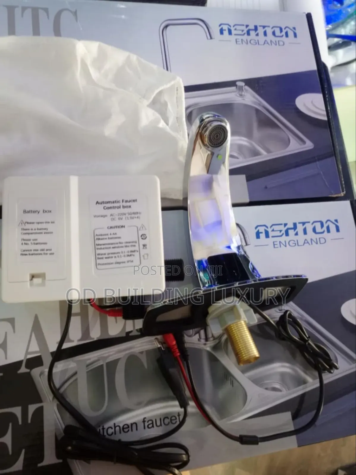 Chrome-Finish Automatic or Touchless Basin Mixer Tap