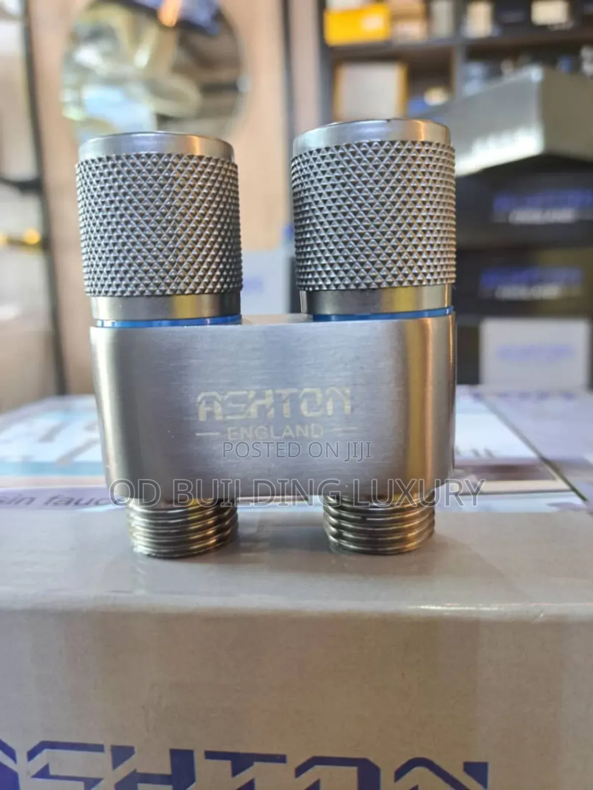 Dual-Control Angle Water Valve in Grey, Chrome and Antirust