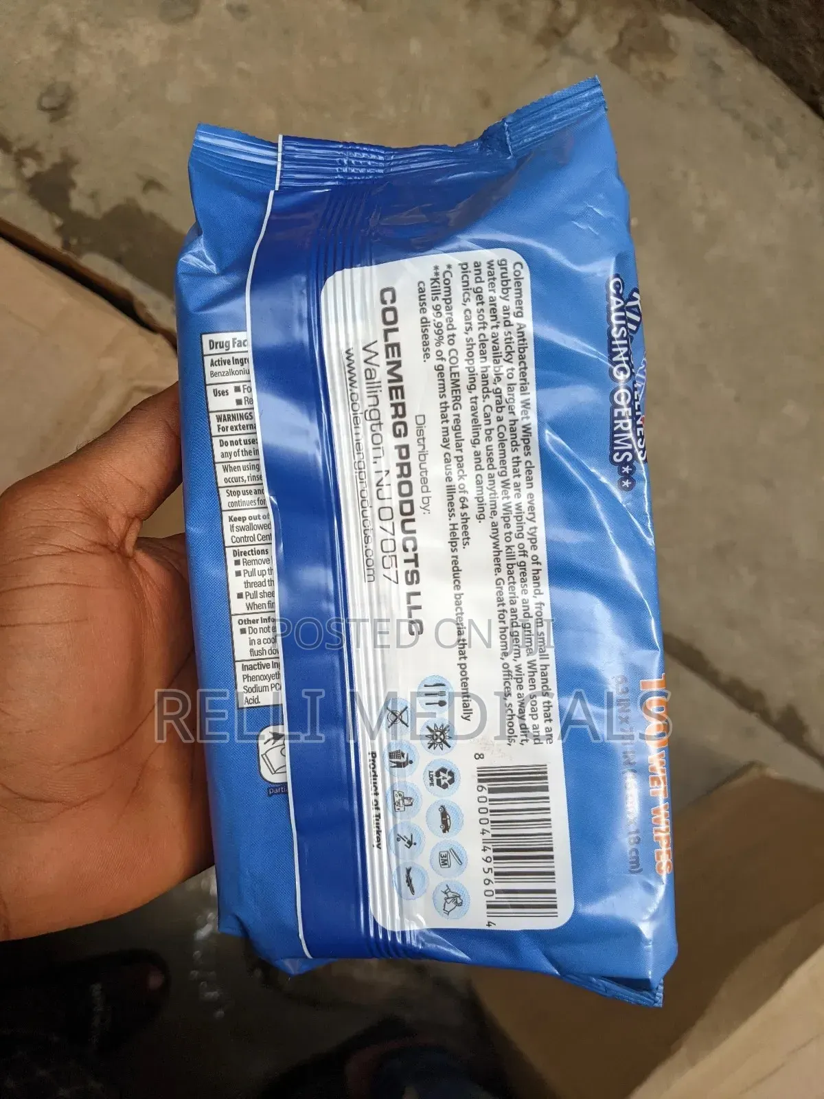 Colemerg Antibacterial Sanitizing Wipes