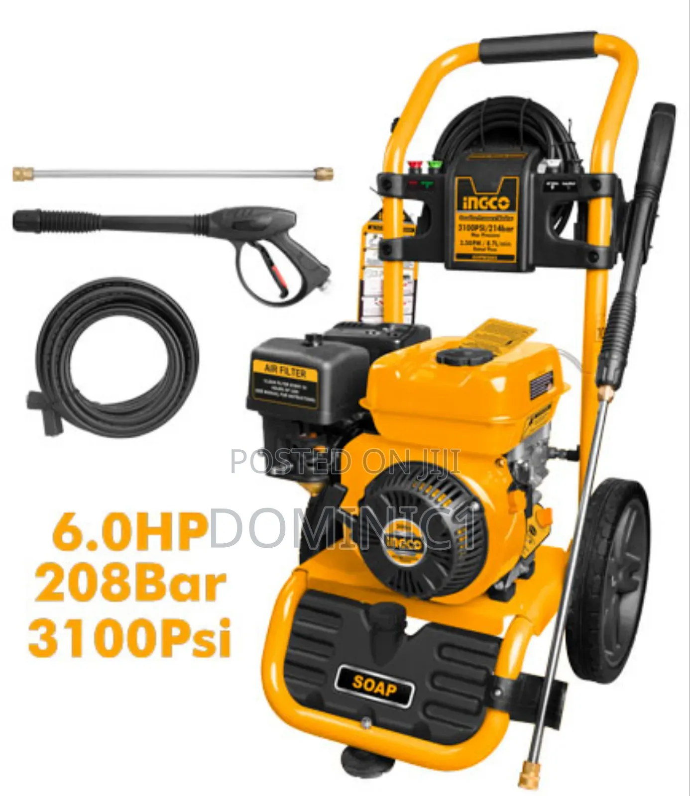 Ingco Ghpw2003 Gasoline Pressure Washer.6.0hp