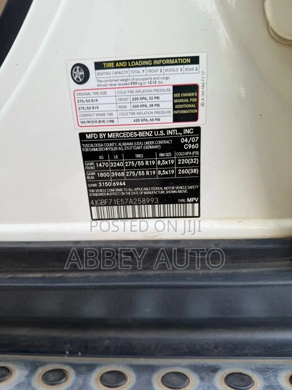 Mercedes-Benz GL-Class GL 450 2009 White