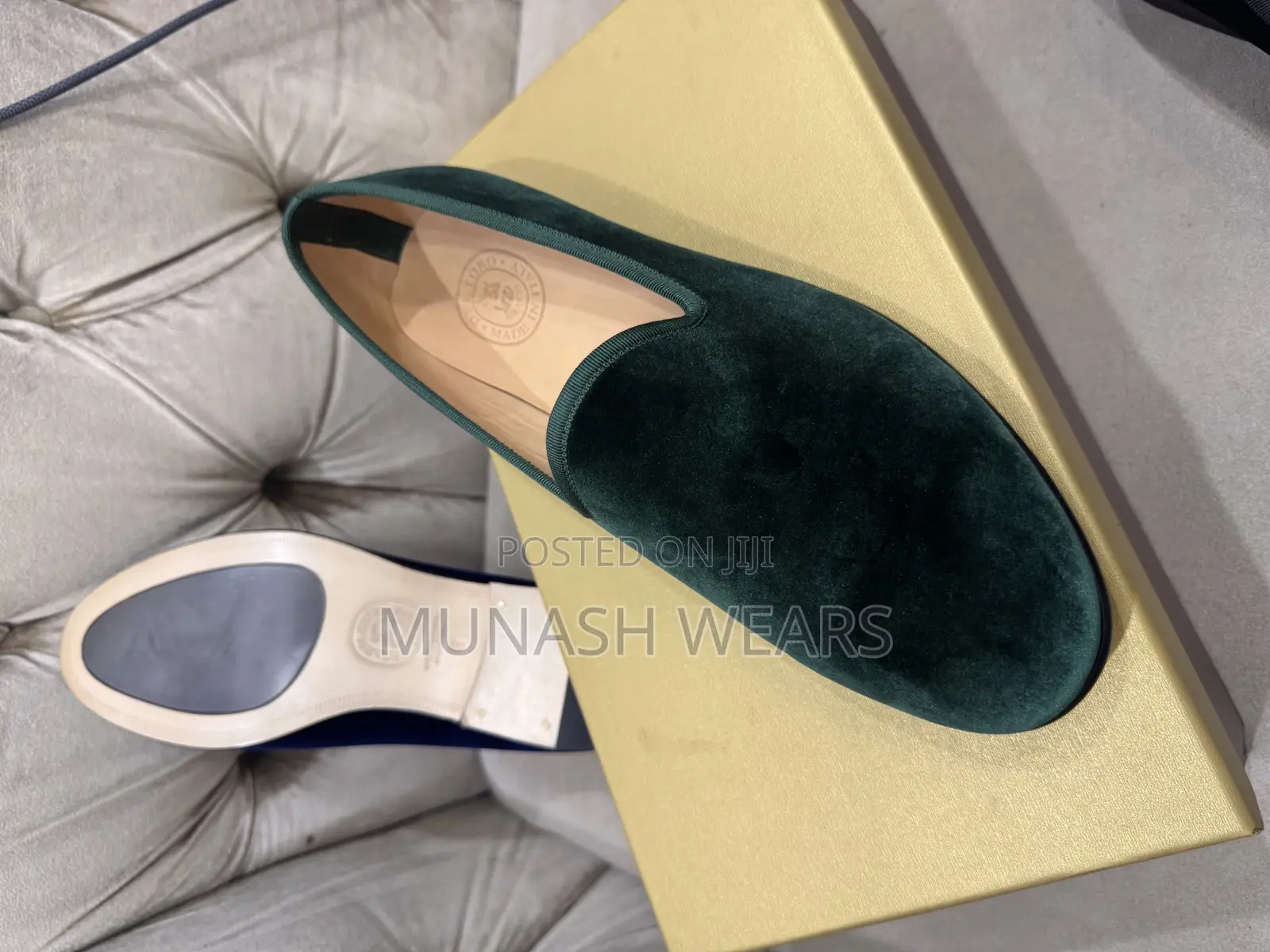 Italian Velvet Handmade Luxury Shoes For Men 40-46