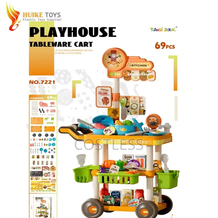 Playhouse Tool Cart Toy Set for Children.