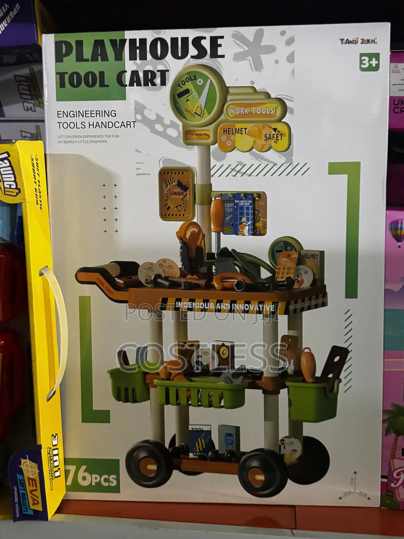 Playhouse Tool Cart Toy Set for Children.