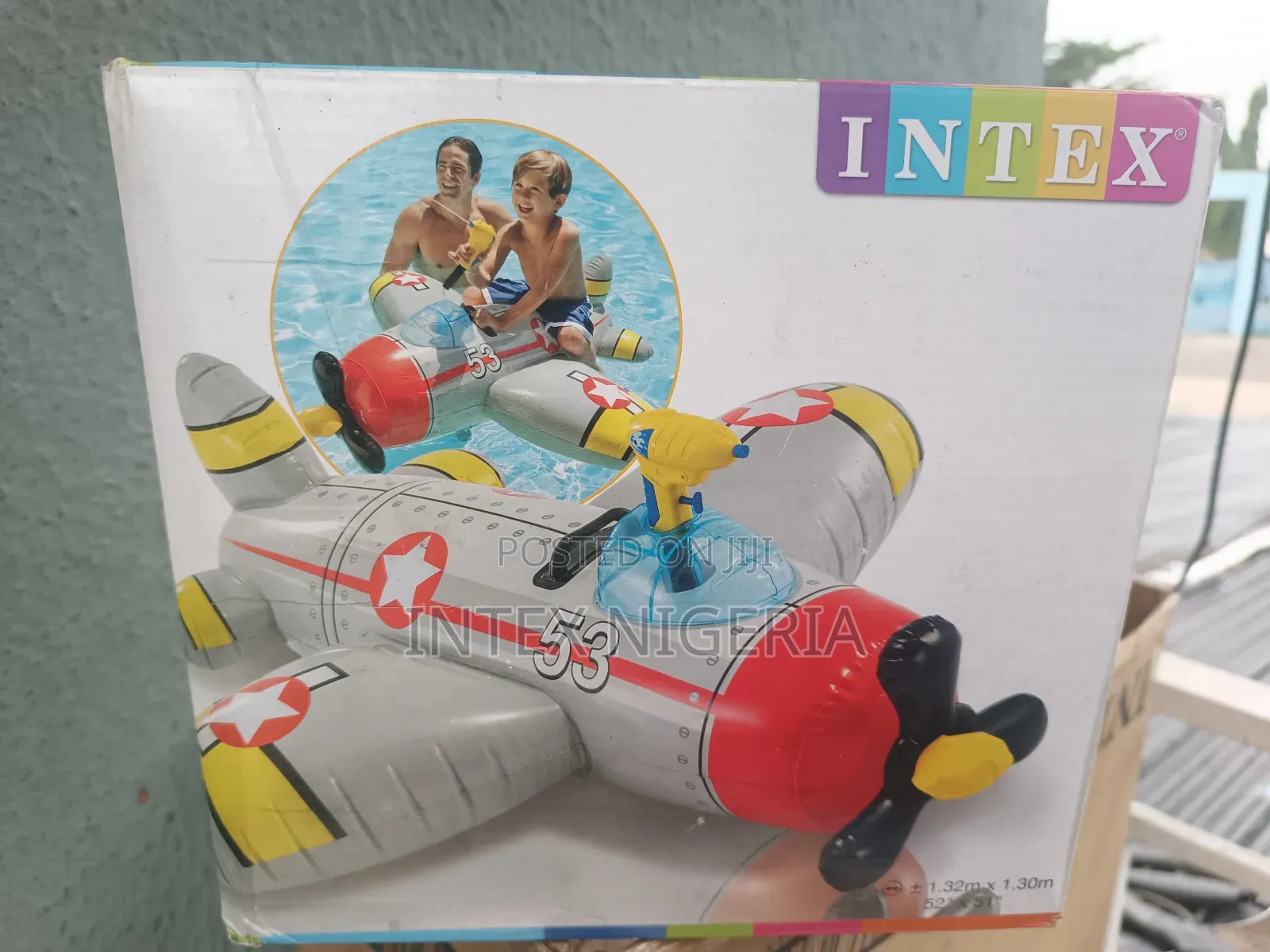 Intex Water Gun Plane Ride-on 52 Inches X 51 Inches
