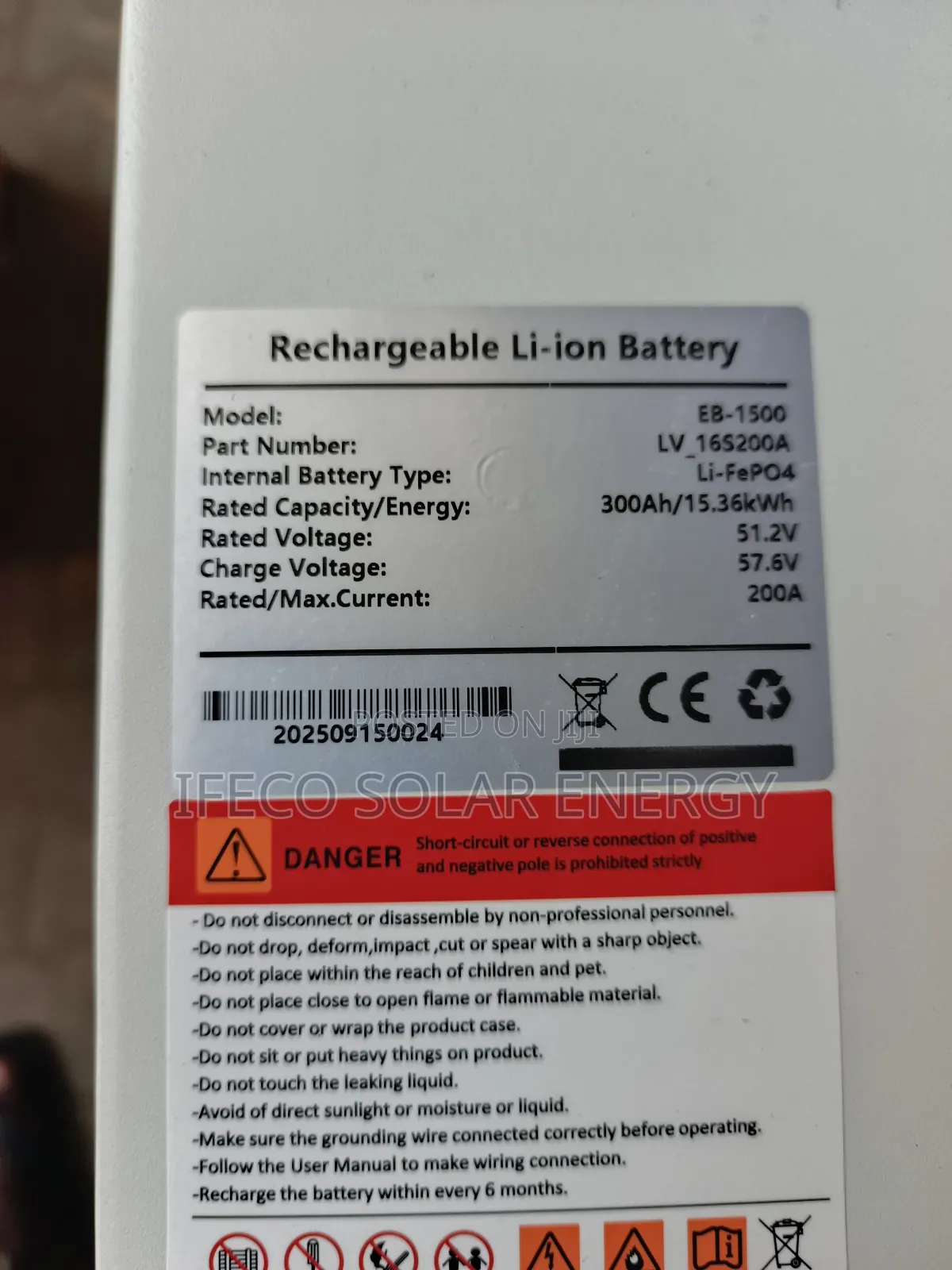 Luxsun Lithium Ion Battery 15kwh 48v