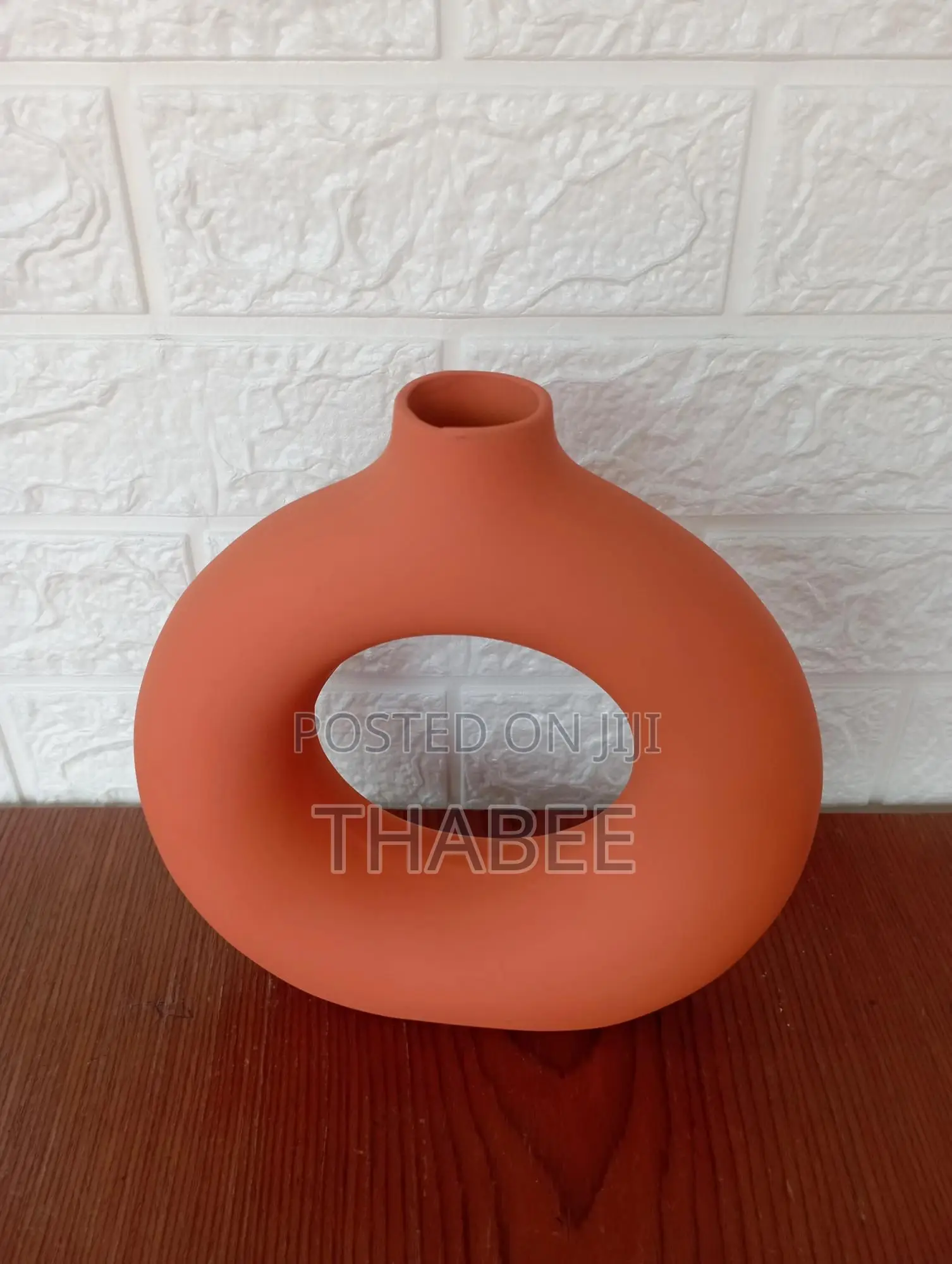 Orange of Ring Nordic Decorative Vase.