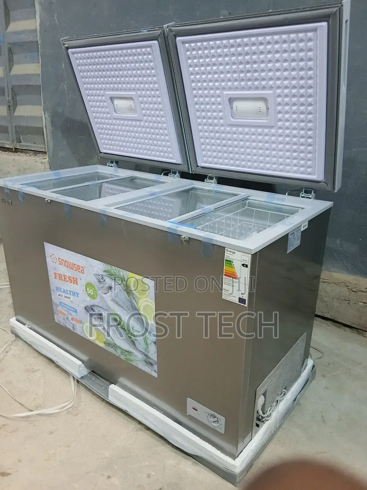 Snowsea Bd600g Double Door Chest Freezer