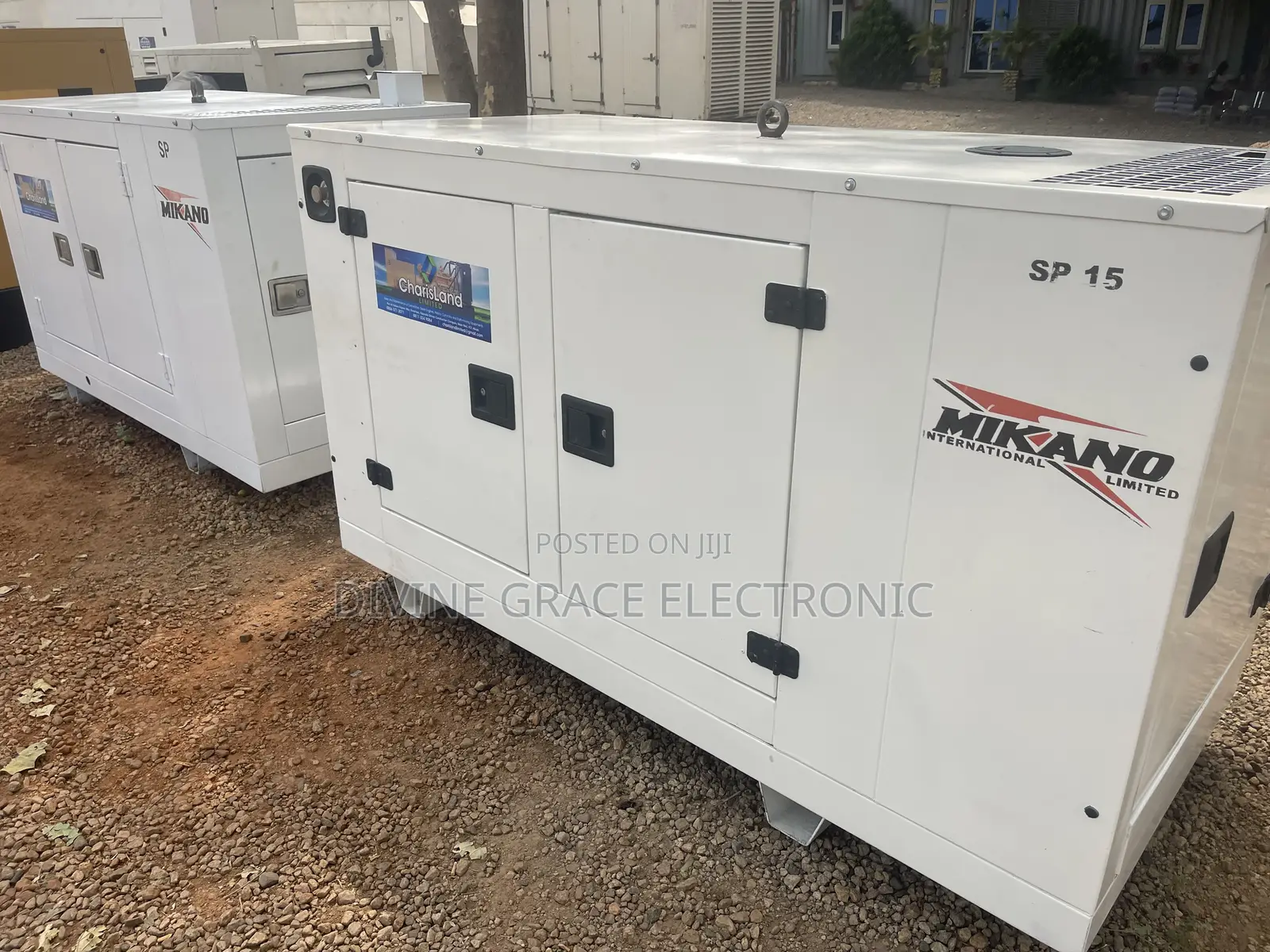 Used 15kva Mikano Diesel Soundproof Generator (White Colour)