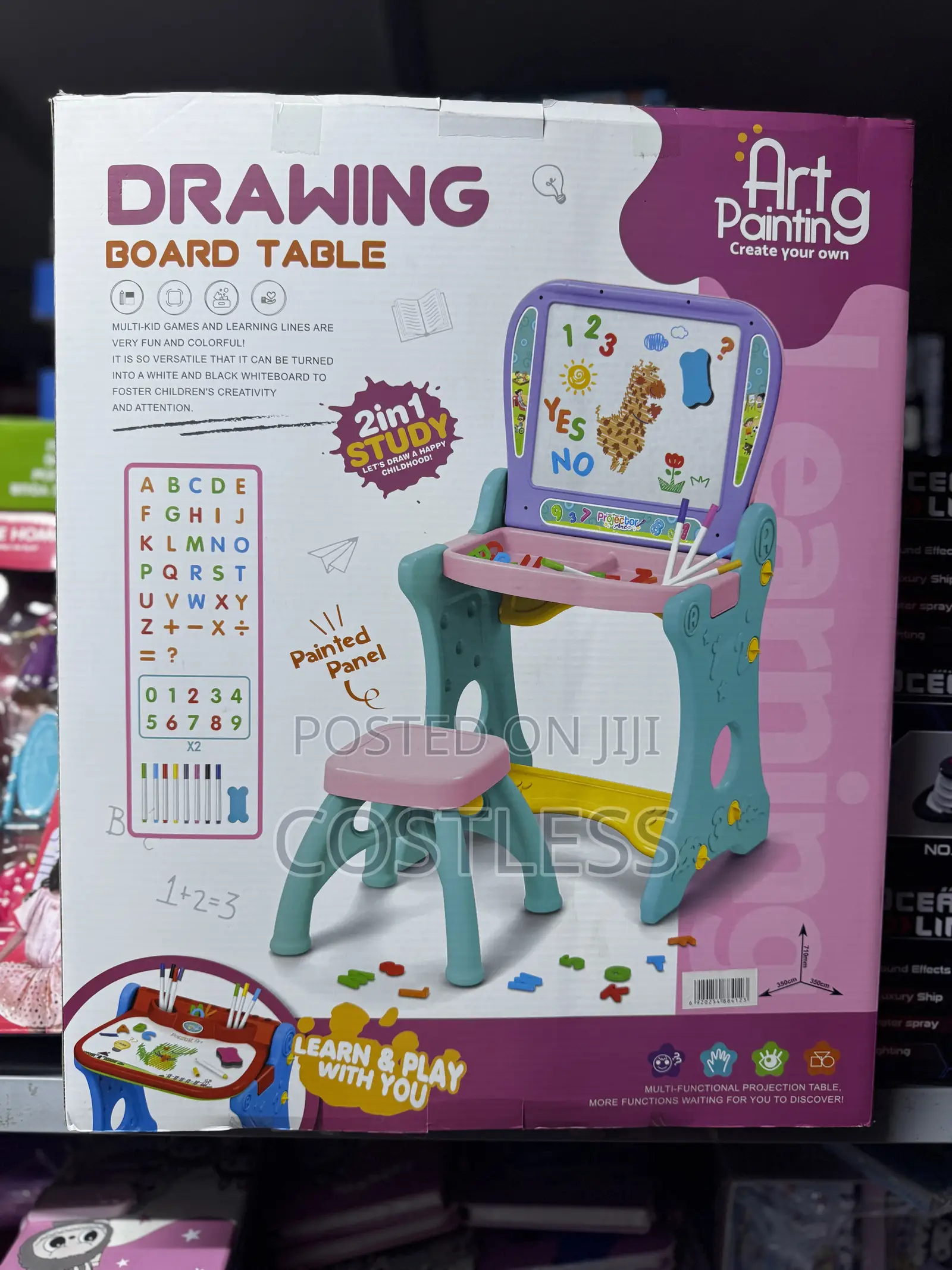 Children's 2-in-1 Drawing Board Table
