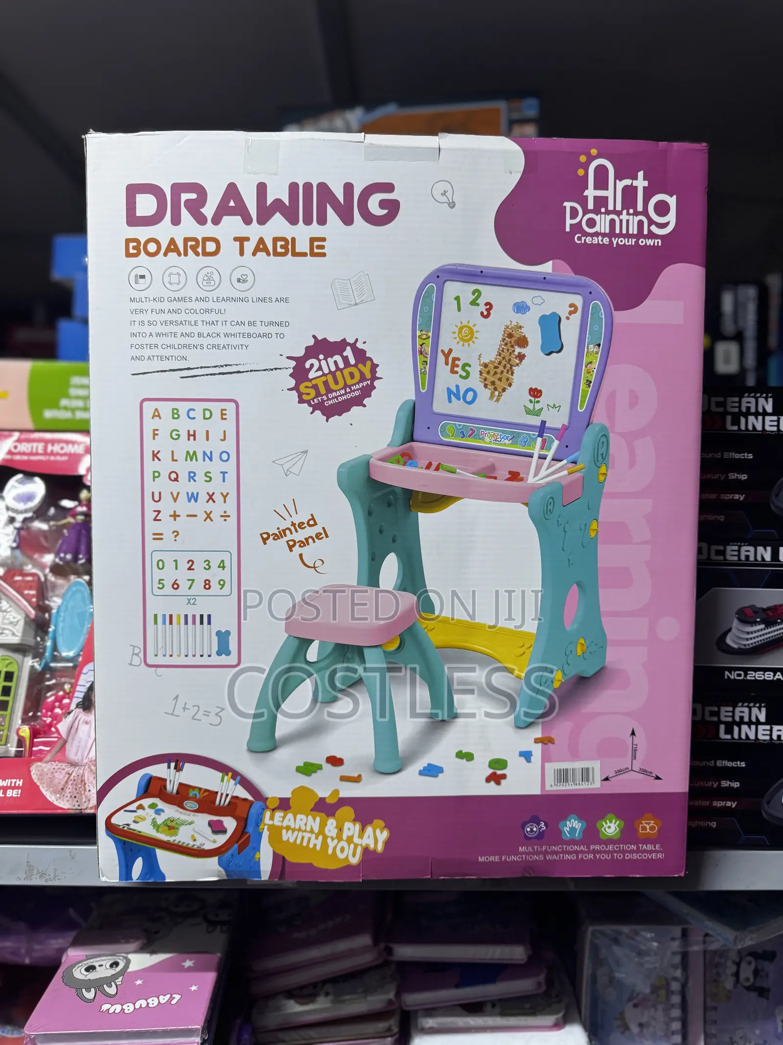 Children's 2-in-1 Drawing Board Table