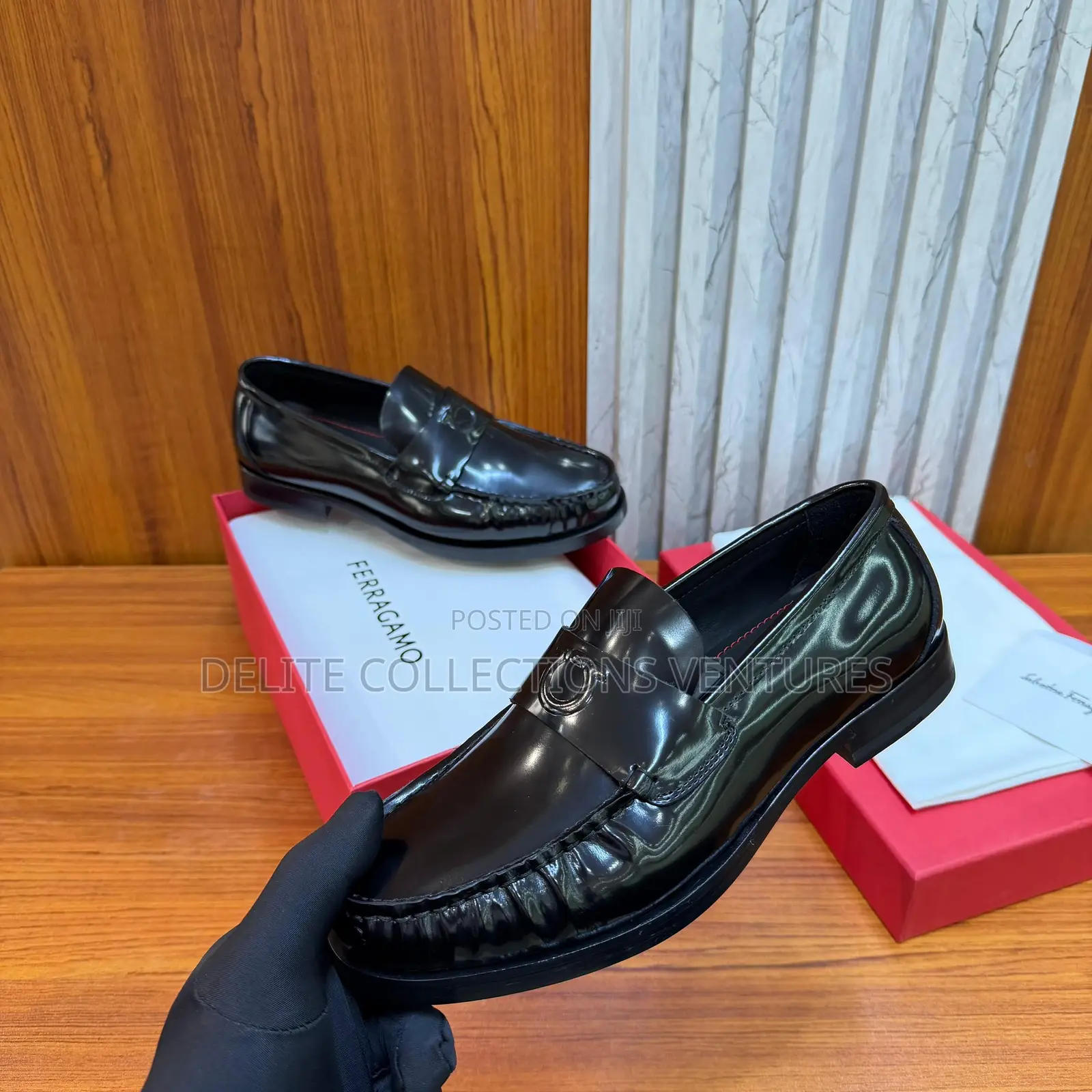 Luxury Update  Salvatore Ferragamo Embossed-Gancio Loafers.