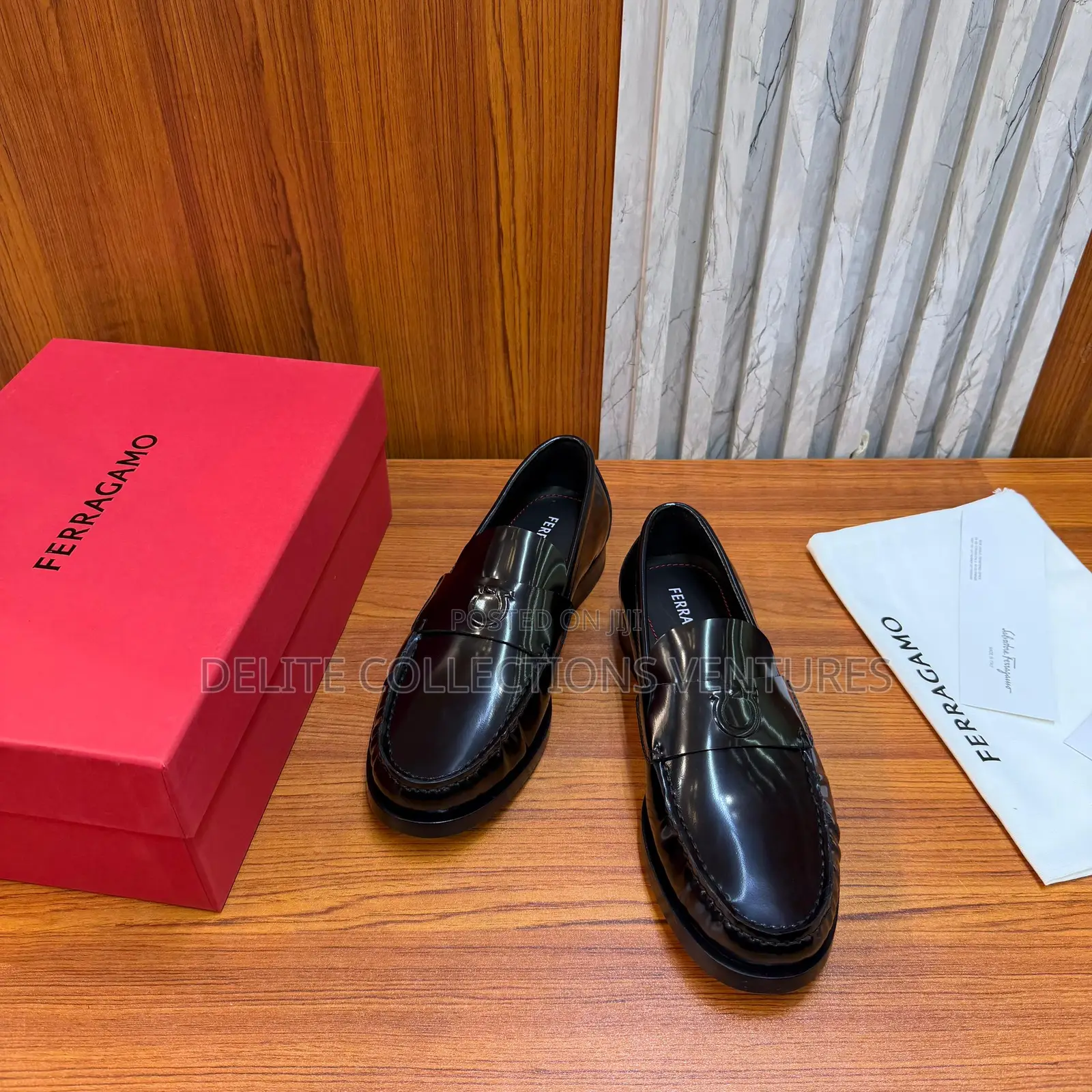 Luxury Update  Salvatore Ferragamo Embossed-Gancio Loafers.