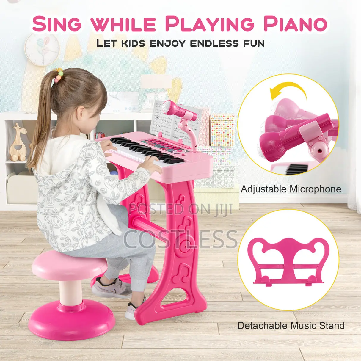 37-Key Electronic Keyboard Toy Set for Children.