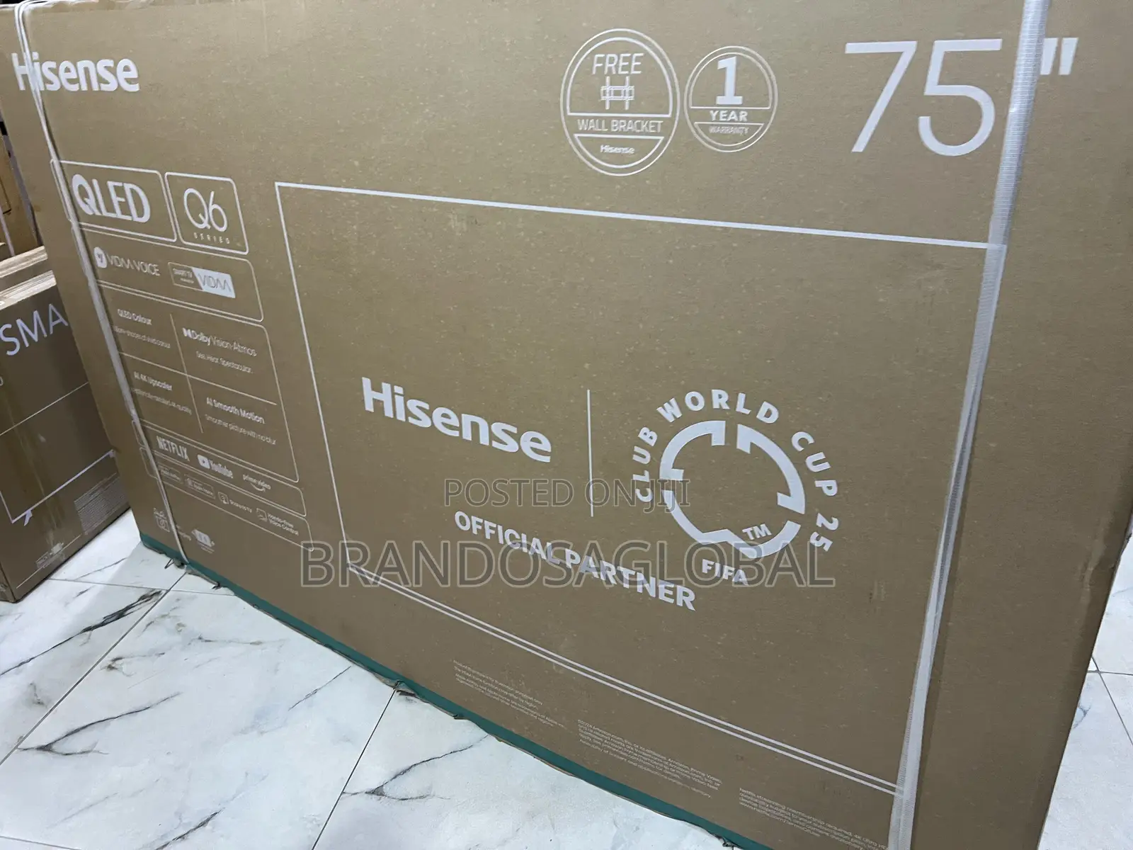 Hisense 75 Inch Qled Smart Tv With Strong Build Quality (75q6q)