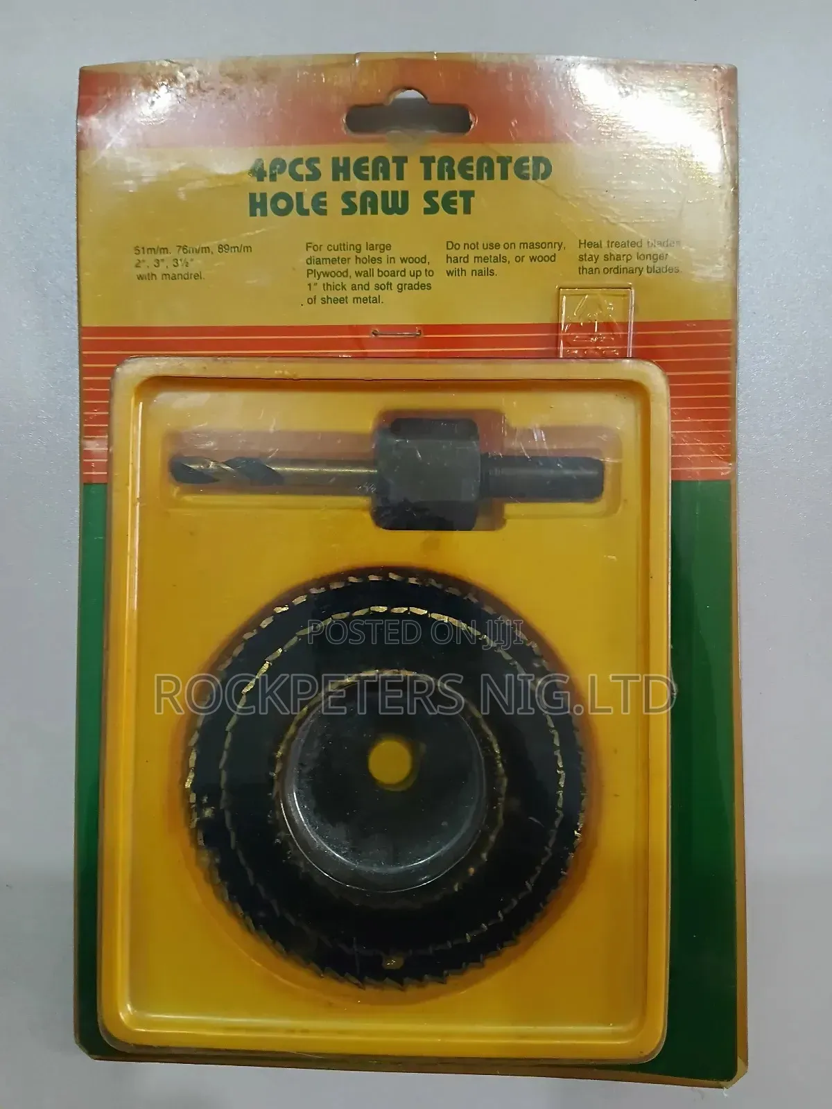 4pc Heat-treated Hole Saw Set